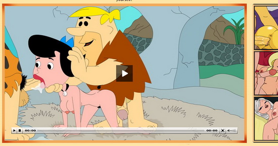 The Flintstones - porn orgy video!