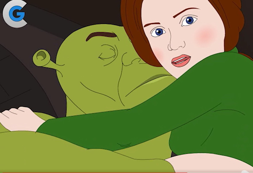 Princess and Ogre cartoon porn scenes for adult